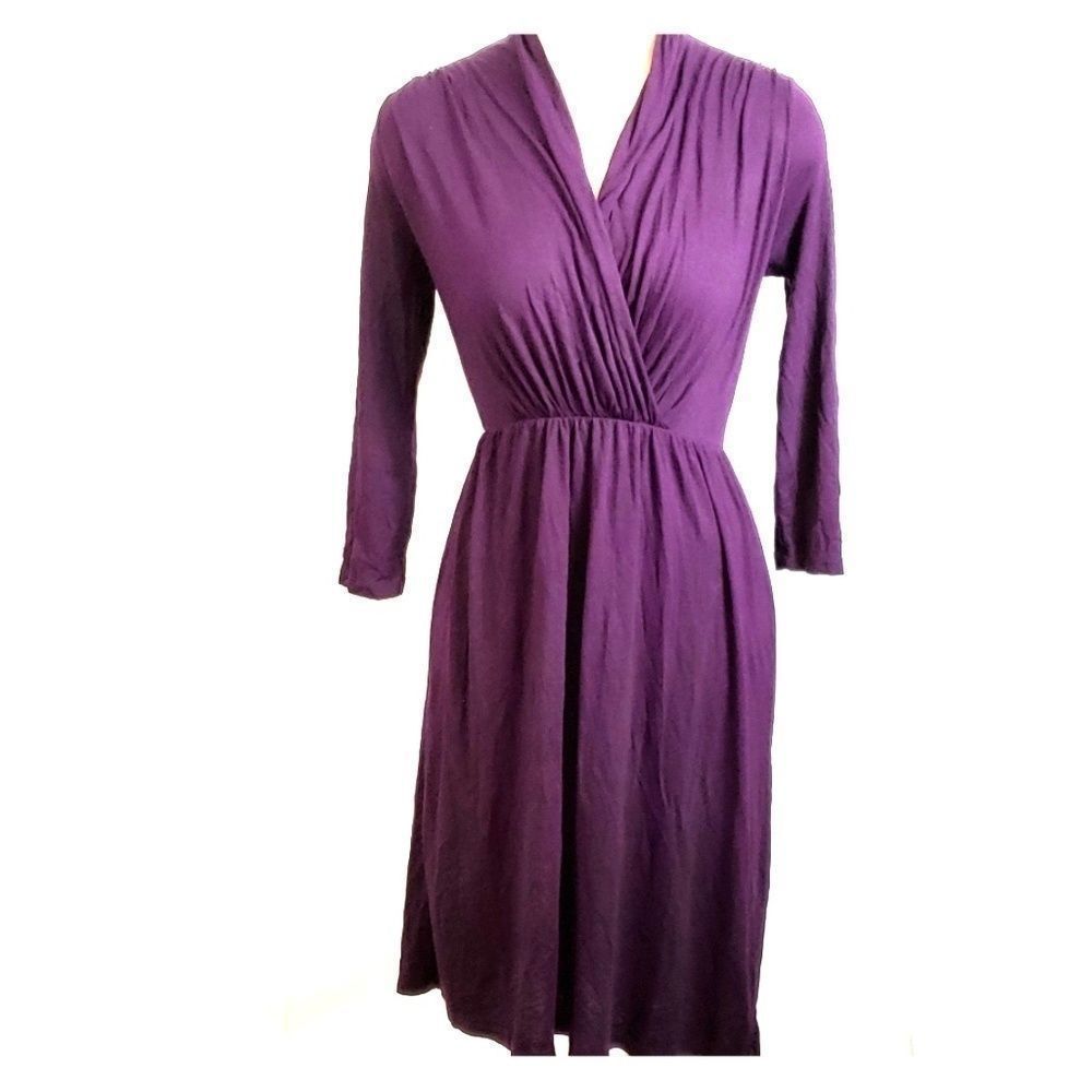 GILLI‎ Long Sleeved Ruched Purple Dress Sz XS